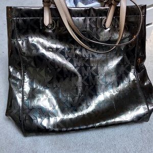 Large Metallic Michael Kors Tote